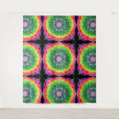 Colour Burst Rainbow Prism Mandala Wandteppich (Vorderseite)
