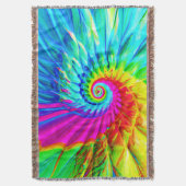 Colour Burst Spiral Muster Kunst Decke (Vorderseite Vertikal)
