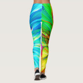 Colour Burst Spiral Muster Kunst Leggings (Rückseite)