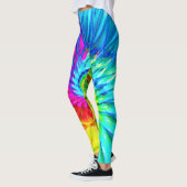 Colour Burst Spiral Muster Kunst Leggings (Links)