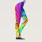 Colour Burst Spiral Muster Kunst Leggings (Rechts)