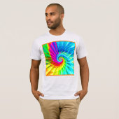 Colour Burst Spiral Muster Kunst T-Shirt (Vorne ganz)