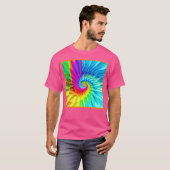 Colour Burst Spiral Muster Kunst T-Shirt (Vorne ganz)