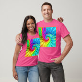 Colour Burst Spiral Muster Kunst T-Shirt (Unisex)
