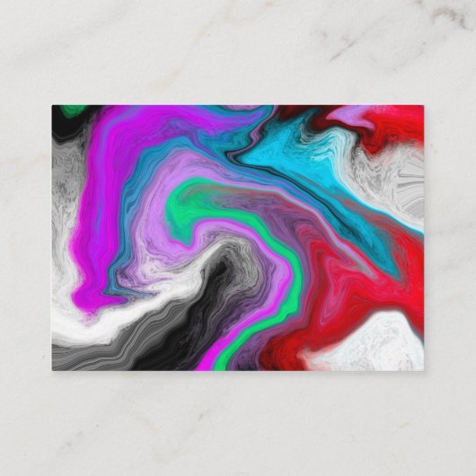 Colour Burst Swirl Visitenkarte (Rückseite)