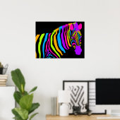Colour Burst Zebra Poster (Heimbüro)