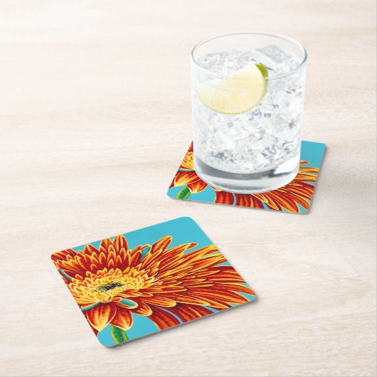 Colour Bursts I Rechteckiger Pappuntersetzer (Vor Ort)