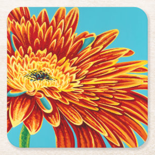 Colour Bursts I Rechteckiger Pappuntersetzer