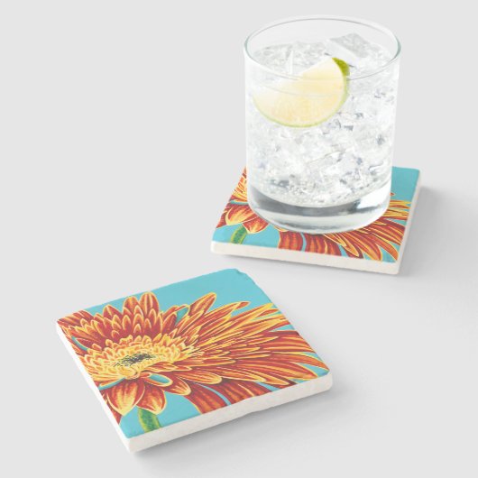 Colour Bursts I Steinuntersetzer (Seitenansicht)