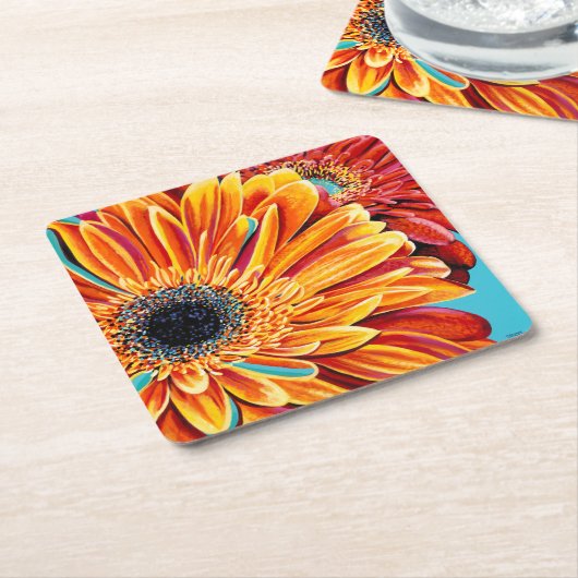 Colour Bursts II Rechteckiger Pappuntersetzer (angewinkelt)