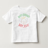 Colour Chalk Happy Birthday Baby Jesus Religious Kleinkind T-shirt (Vorderseite)