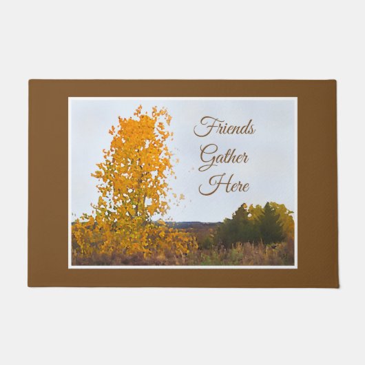 Colour Cottonwood Tree Impressionist Art Zitat Fußmatte (Vorderseite)