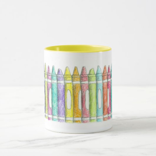 Colour Crayon Elementary School Teacher Tasse (Zentrum)