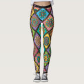 Colour Crazy Mandala Quilt Biene Leggings (Vorderseite)