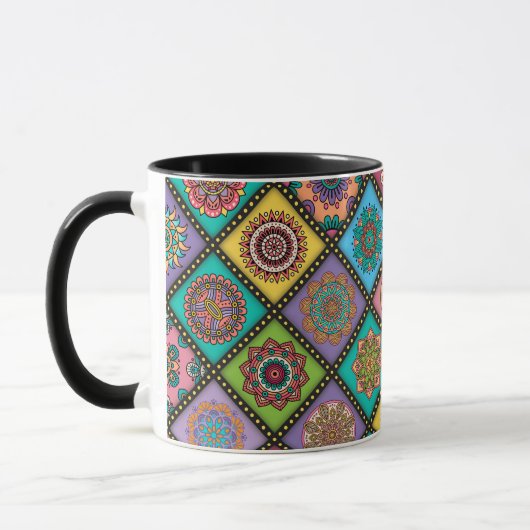 Colour Crazy Mandala Quilt Biene Tasse (Links)