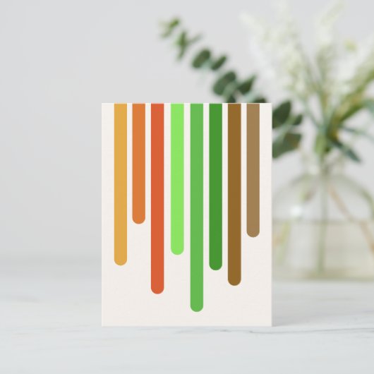 Colour Drips (Autumn) Postkarte (Stehend Vorderseite)