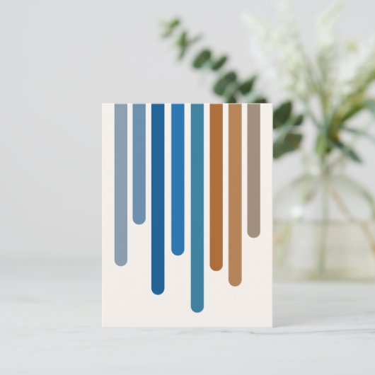 Colour Drips (blue/brown) Postkarte (Stehend Vorderseite)
