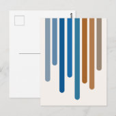 Colour Drips (blue/brown) Postkarte (Vorne/Hinten)