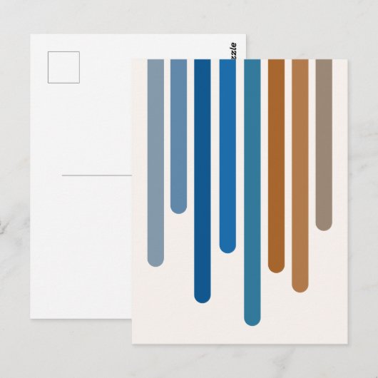 Colour Drips (blue/brown) Postkarte (Vorne/Hinten)