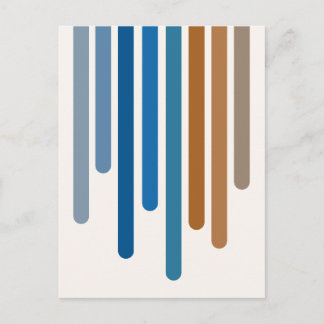 Colour Drips (blue/brown) Postkarte