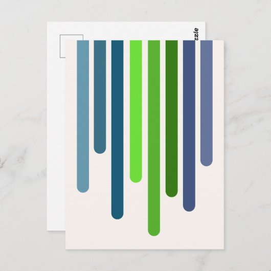 Colour Drips (Spring) Postkarte (Vorne/Hinten)