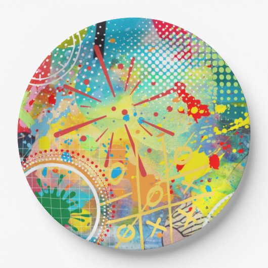 Colour Explosion Collection Pappteller (Vorderseite)