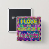 Colour Fest: Schaltfläche "I LIEBE Los Angeles" Button (Vorne & Hinten)