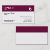 Colour Header - Dark Crimson - Neptun Visitenkarte (Vorne/Hinten)