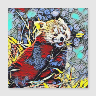 Colour Kick - Red Panda Magnetkarte