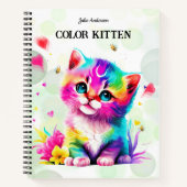Colour kiten persönlicher Name/Titel Spiral Sketch Notizblock (Vorderseite)