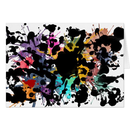 colour my life / Farbklekse | Black Ink Karte