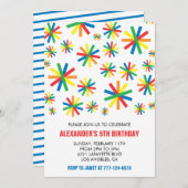 Colour Party Einladungen Confetti Moderne 5. (Vorne/Hinten)