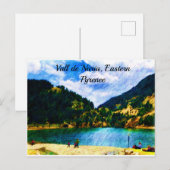 Colour Pencil Art - Vall de Núria, Ostpyrenäen Postkarte (Vorne/Hinten)