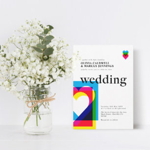 Colour Pop Hochzeitskarte Einladung