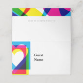Colour Pop Hochzeitsplatz Platzkarte (Außenseite Aufgefaltet)