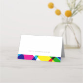 Colour Pop Hochzeitsplatz Platzkarte (Rückseite)