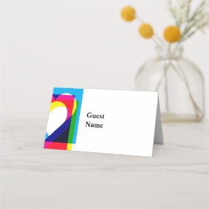 Colour Pop Hochzeitsplatz Platzkarte