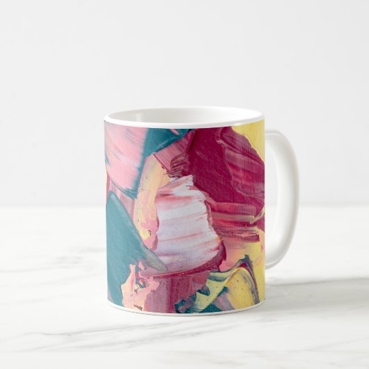 Colour Rush Abstract Oil Paint IV Mug Kaffeetasse (VorderseiteRechts)