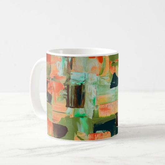 Colour Rush Abstract Oil Paint V Mug Kaffeetasse (Vorderseite Links)