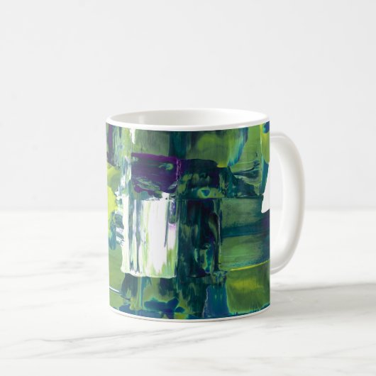 Colour Rush Abstract Oil Paint VII Mug Kaffeetasse (VorderseiteRechts)