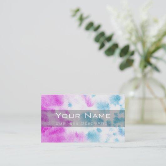 Colour splantation Business Card Visitenkarte (Stehend Vorderseite)