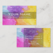 Colour splantation Business Card Visitenkarte (Vorne/Hinten)