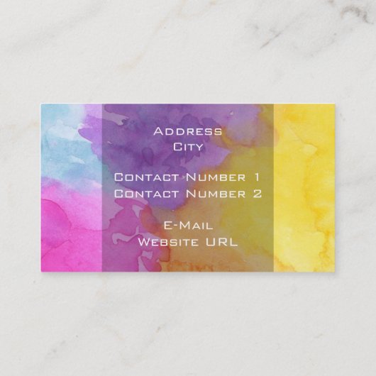 Colour splantation Business Card Visitenkarte (Rückseite)