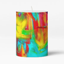 Colour Splash 3" x 4" Säule Kerze