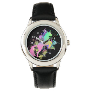 Colour Splash Fantasy Rainbow Unicorn Armbanduhr