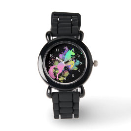 Colour Splash Fantasy Rainbow Unicorn Armbanduhr