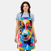 Colour Splash Groovy Canine Dog Schürze (Getragen)