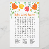 Colour tulips Baby Shooter Word Search Game (Vorderseite)