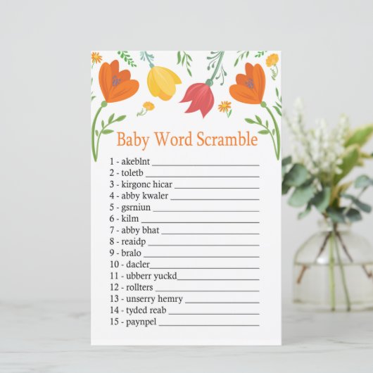 Colour tulips Wortspiel (Stehend Vorderseite)