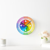 Colour Wheel Runde Wanduhr (Zuhause)